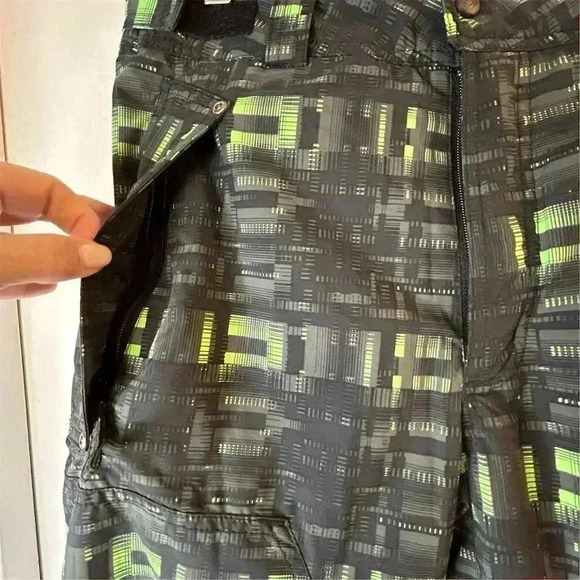 Columbia Men's Geometric Snow Pants Multicolor Size S Winter Ski Black Green - Picture 6 of 15